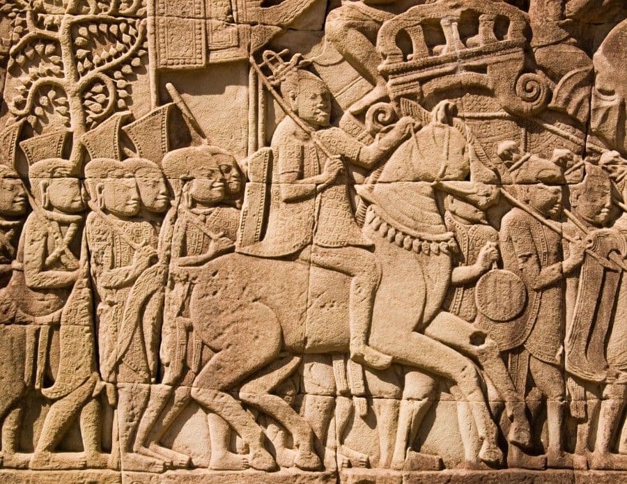 Bas-relief-in-Khmer-Architecture